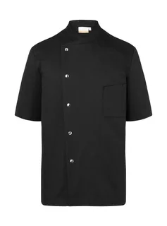 Karlowsky Gustav short-sleeved chef's jacket in Black, voorkant