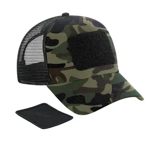 Beechfield Meshpet, verstelbaar aan de achterkant met afneembare patch. in Jungle Camo, voorkant