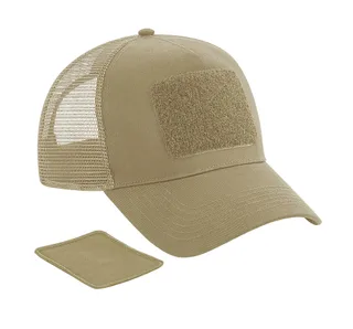 Beechfield Meshpet, verstelbaar aan de achterkant met afneembare patch. in Desert Sand, voorkant