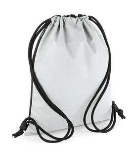 Bagbase Reflective Gymsac in Silver Reflective, voorkant