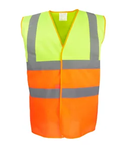 Yoko Tweekleurig hi-vis hesje in Fluo Yellow/Fluo Orange, voorkant