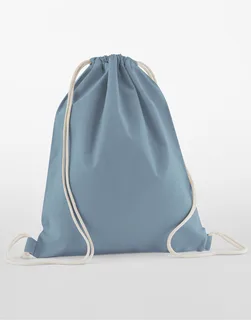 Westford Mill Organic Cotton InCo. Gymsac in Dusty Blue, voorkant
