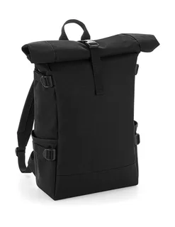 Bagbase Block roll-top rugzak in Black/Black, voorkant