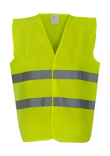 Yoko Fluohesje met 2 banden in Fluo Yellow, voorkant