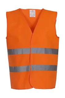 Yoko Fluohesje met 2 banden in Fluo Orange, voorkant