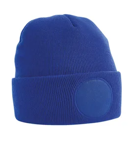 Beechfield Muts met ronde patch in Bright Royal, voorkant