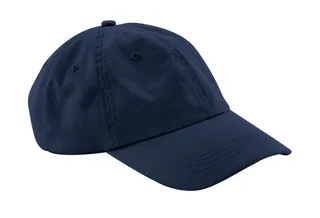 Beechfield 6-panel dad cap van biologisch katoen in Navy, voorkant