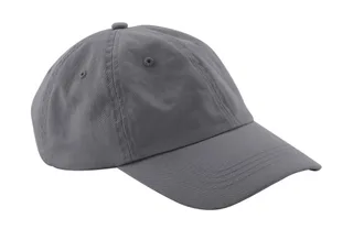 Beechfield 6-panel dad cap van biologisch katoen in Graphite Grey, voorkant