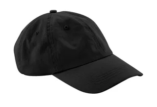 Beechfield 6-panel dad cap van biologisch katoen in Black, voorkant
