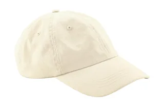 Beechfield 6-panel dad cap van biologisch katoen in Natural, voorkant