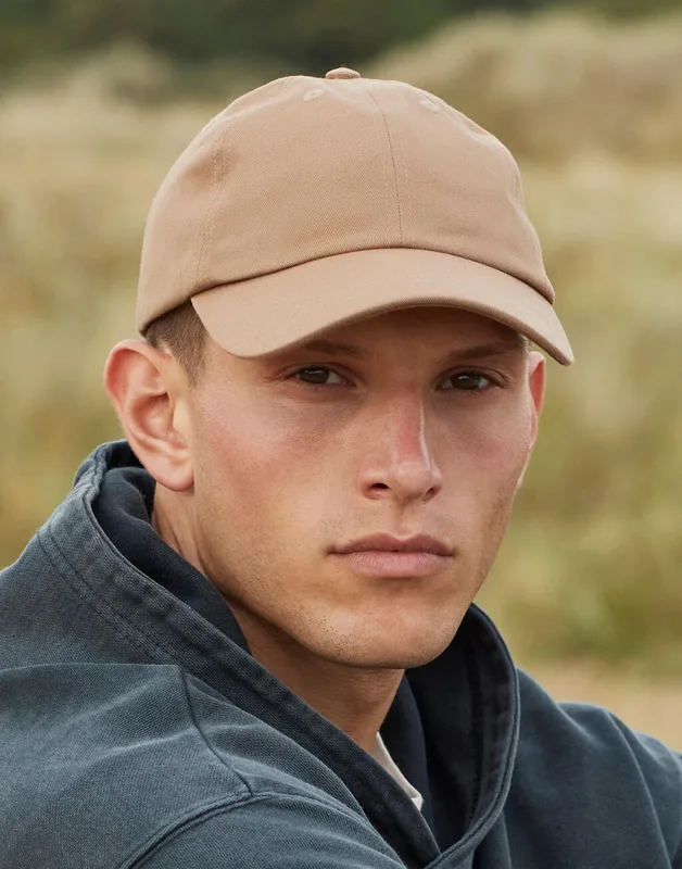Beechfield 6-panel dad cap van biologisch katoen