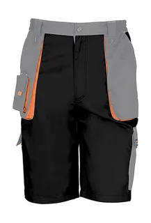 Result Work-Guard LITE werkshort in Black/Grey/Orange, voorkant