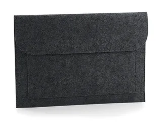 Bagbase Felt Laptop/Document Slip in Charcoal Melange, voorkant