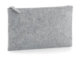 Bagbase Felt Accessory Pouch in Grey Melange, voorkant