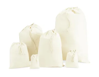Westford Mill Recycled cotton stuff bag in Natural, voorkant