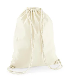Westford Mill Recycled Cotton Gymsac in Natural, voorkant