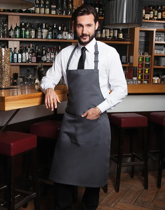 Karlowsky Basic halterschort met zak