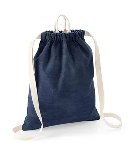 Bagbase Denim Gymsac in Denim Blue, voorkant