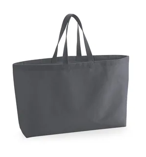 Westford Mill Grote canvas shopper in Graphite Grey, voorkant
