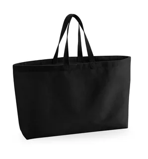 Westford Mill Grote canvas shopper in Black, voorkant