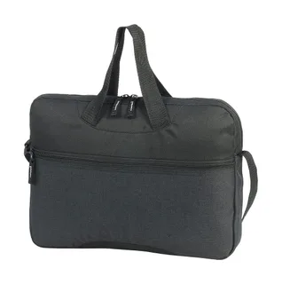 Shugon Avignon conferentietas in Charcoal Melange/Black, voorkant