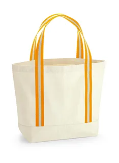Westford Mill EarthAware® boottas van biologisch katoen in Natural/Amber, voorkant