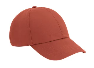 Beechfield 6-panel pet van biologisch katoen in Terracotta, voorkant