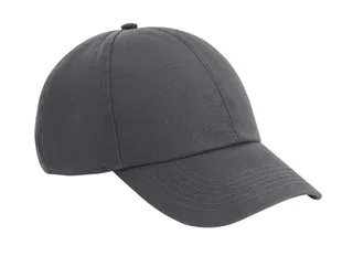 Beechfield 6-panel pet van biologisch katoen in Graphite Grey, voorkant