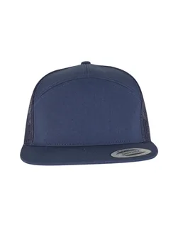 Flexfit Klassieke 7-panel truckerspet in Navy/Navy, voorkant