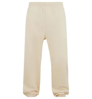 Build Your Brand Fluffy Sweatpants in White Sand, voorkant