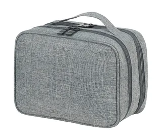 Shugon Seville accessoire- en toilettasje in Light Grey Melange, voorkant