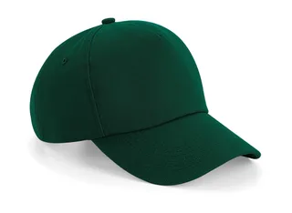 Beechfield Authentic 5-panel cap in Bottle Green, voorkant
