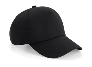 Beechfield Authentic 5-panel cap in Black, voorkant