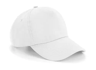 Beechfield Authentic 5-panel cap in White, voorkant