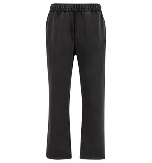 Build Your Brand Vintage Heavy track pants in Magnet, voorkant