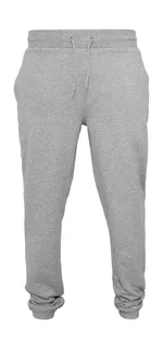 Build Your Brand Heavy Sweatpants in Heather Grey, voorkant