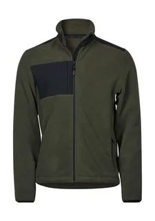 Tee Jays Mountain fleece in Deep Green/Black, voorkant