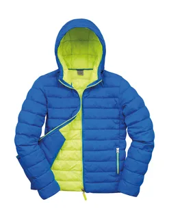 Result Heren Snow Bird jack met capuchon in Ocean Blue/Lime Punch, voorkant
