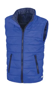 Result Core Kids' padded bodywarmer in Royal/Navy, voorkant