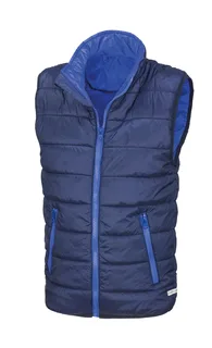 Result Core Kids' padded bodywarmer in Navy/Royal, voorkant