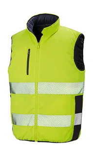 Result Safe Guard Reversible soft bodywarmer in Fluo Yellow/Navy, voorkant