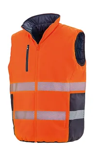 Result Safe Guard Reversible soft bodywarmer in Fluo Orange/Navy, voorkant