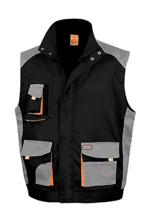 Result Work-Guard LITE bodywarmer in Black/Grey/Orange, voorkant