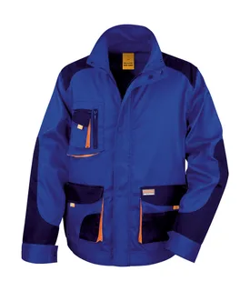 Result Work-Guard LITE jack in Royal/Navy/Orange, voorkant