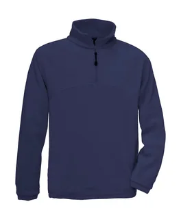 B&C 1/4 Zip Fleece Top - FU704 in Navy, voorkant