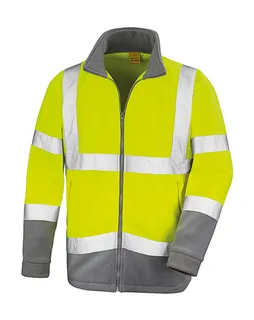 Result Safe Guard Safety Microfleece in Fluo Yellow/Grey, voorkant
