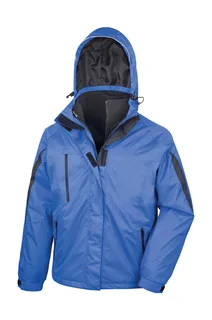 Result Men's 3-in-1 Journey jacket with softshell inner jacket in Royal/Black, voorkant