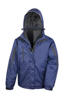Result Men's 3-in-1 Journey jacket with softshell inner jacket in Navy/Black, voorkant
