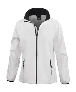 Result Core Core dames bedrukbare softshell in White/Black, voorkant