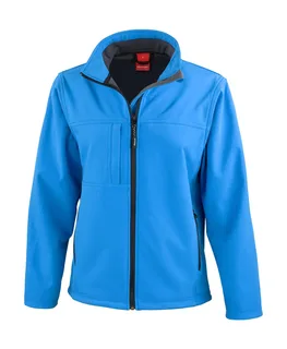 Result Dames klassiek softshell jack in Azure, voorkant